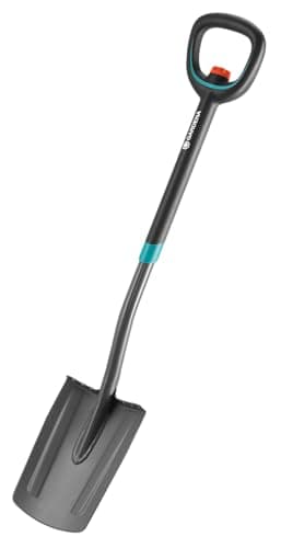 Image of Gardena NatureLine Spade, Garden Spade Steel for Turning Over and Removing Soil, Safe Foot Rest, FSC Ashwood D-Handle (17000-20)