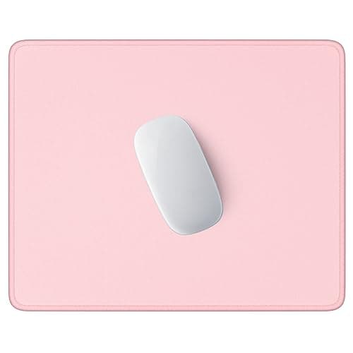 Image of Hsurbtra Mouse Pad, Premium-Textured Square Mousepad 26 x 21 cm, Stitched Edge Anti-Slip Waterproof Rubber Mouse Mat, Pretty Cute Mouse Pad for Office Gaming Laptop Women Kids Pink