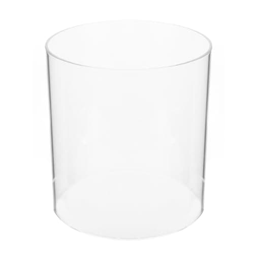 Image of Ciieeo Glass Oil Lamp Shade, 11x11x11.8cm Kerosene Chimney Replacement Cover, Clear Vintage Hurricane Lantern Accessory for Outdoor Camping Garden Lighting and Gas Lights