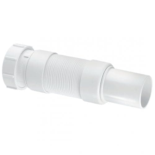 Image of McAlpine FLEXCON6 Flexible Fitting - Universal Connection x PVC Plain Spigot - White