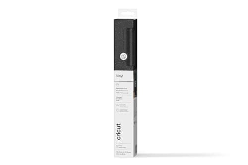 Image of Cricut Permanent Adhesive Vinyl Sheet | 30.5 cm × 1.2 m | Shimmer Black | Self-Adhesive Vinyl for All Cutting Machines