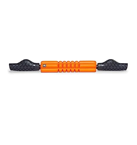 Image of TriggerPoint Grid STK Handheld Massage Tool- Standard Density Muscle Relief and Recovery,Grid Surface with AcuGRIP Handles for Targeted Massage,Compact and Travel Friendly,60cm x 12cm,Orange