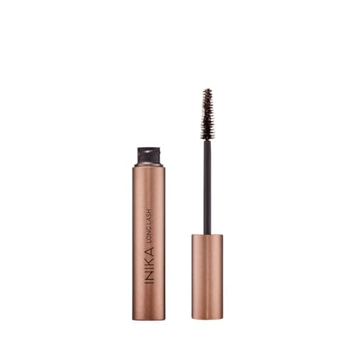 Image of INIKA Organic Long Lash Mascara - Vegan, Non-Toxic Mascara for Volume and Length, Enriched with Essential Fatty Acids, Magnolia Bark Extract & Vitamin E, Cruelty-Free, Brown