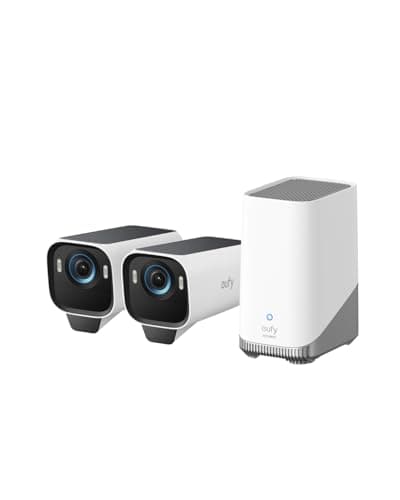 Image of eufy Security Camera eufyCam S3 Pro 2-Cam Kit,4K Solar Security Camera Outdoor Wireless,Home Security Camera,Colour Night Vision,Face Recognition AI,Local Storage No Monthly Fee,Work With Alexa