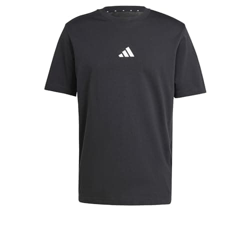 Image of adidas Men's Essentials Small Logo Single Jersey TEE, Black/White, S