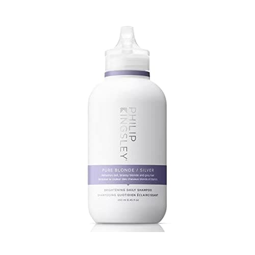 Image of Philip Kingsley | Pure Blonde/Silver Purple Brightening Shampoo | Colour Correcting Shampoo for Blonde, Silver, Grey Platinum Bleached, Brassy Hair | For Orange Brassiness and Yellow Tones | 250ml