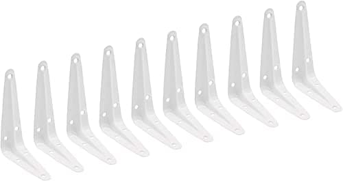 Image of TERF® London Shelf Bracket White 100mm X 75mm (4 X 3 inch) Wall Mounted Shelving Support Corner Brackets Book Shelf Bracket Floating Shelve Bracket and Multi Purpose Use - Pack of 10