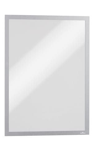 Image of Durable DURAFRAME A3 Magnetic Display Frames for Metal Surfaces - Anti-Glare Sign and Poster Holders - 5 Pack - Silver - Perfect for Fridges and Whiteboards