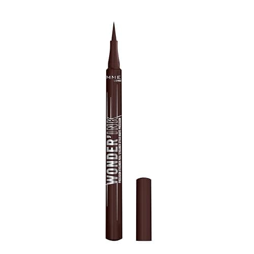 Image of Rimmel Wonder'Ink Precision Liquid Eyeliner Pen, 002 Spiced Chestnut, Waterproof, Smudge-proof, Long-Lasting, Highly Pigmented Formula, True Matte Finish, Soft Felt Tip, Cruelty Free, Vegan