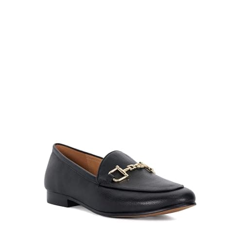 Image of Dune London Ladies GLAIR Leather Snaffle Trim Loafers Size UK 3 Black