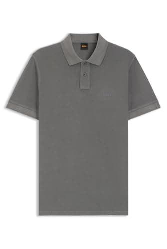 Image of BOSS Mens Prime Polo, Open Grey, M UK