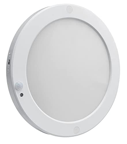 Image of Long Life Lamp Company PIR LED Motion Sensor Ceiling Light Round Surface Mount 18w Panel 6500k High Brightness SMR18W