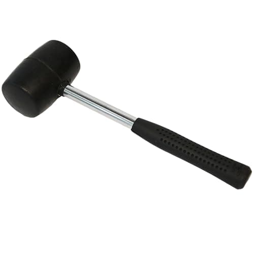 Image of Ram® 16Oz Rubber Mallet Hammer with Steel Shaft Heavy Duty DIY Mallet