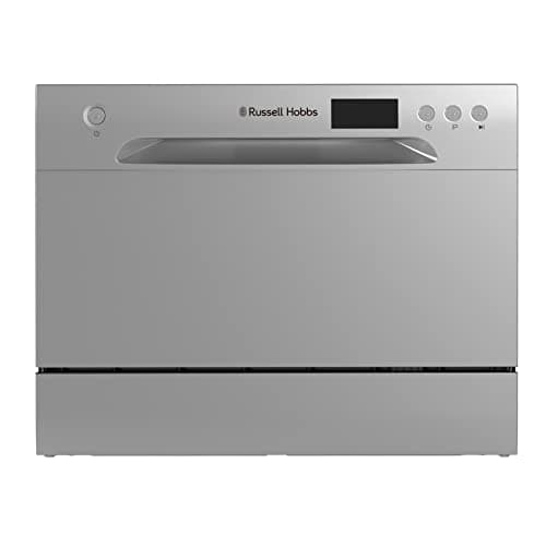 Image of Russell Hobbs RHTTDW6S Freestanding Compact Dishwasher, Eco mode, 6 place settings, Noise level: decibels 52 (Energy Class F), Silver