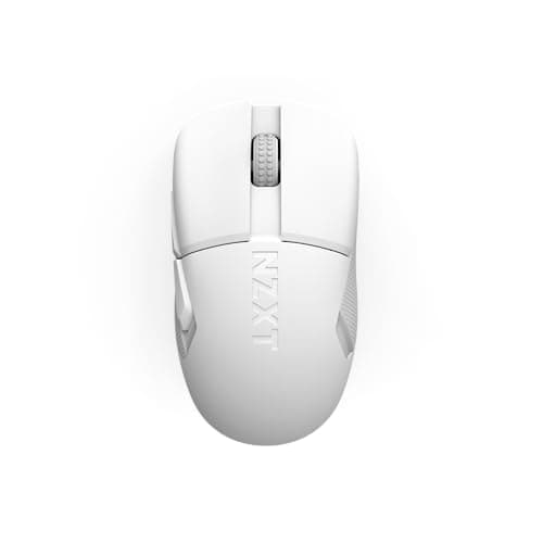 Image of NZXT Lift Elite Wireless Gaming Mouse - Ultra-Lightweight 57 g - 4K/8K Polling Rates, Optical Switches, 26K DPI Optical Sensor - Long Battery Life - Rubber Side Grips - 5 Programmable Buttons - White