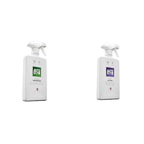Image of Autoglym Interior Shampoo, 500ml - Car Interior Shampoo That Cleans and Freshens Carpets, Fabrics, Upholstery and Plastics & Fast Glass, 500ml - Car Window Cleaner for Windscreen, Windshield