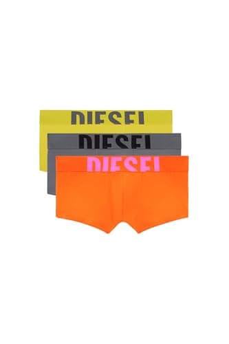 Image of Diesel DAMIEN-3 PACK BOXER-SHORTS - LOGO, Orange/Grey, XL