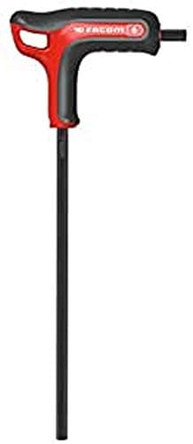 Image of Facom Standard Hex Key, Alloy Steel, Red/Black, 4 mm