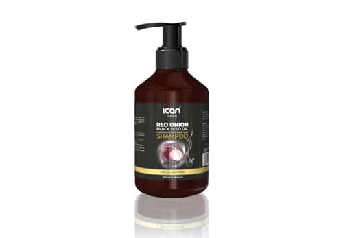Image of ican London Red Onion + Blackseed Oil Shampoo For Hair Fall Control & Promotes Hair Growth 500ml