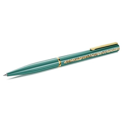 Image of Swarovski Shimmer Ballpoint Pen, Green Lacquered Finish with Gold-Tone Crystals and Gold-Tone Finished Accents, Part of the Swarovski Shimmer Collection