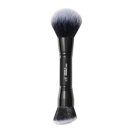 Image of e.l.f. Dual-Ended Cream + Powder Brush, Two-in-One Makeup Brush For Creating A Gorgeous, Airbrushed-looking Complexion, Vegan & Cruelty-free