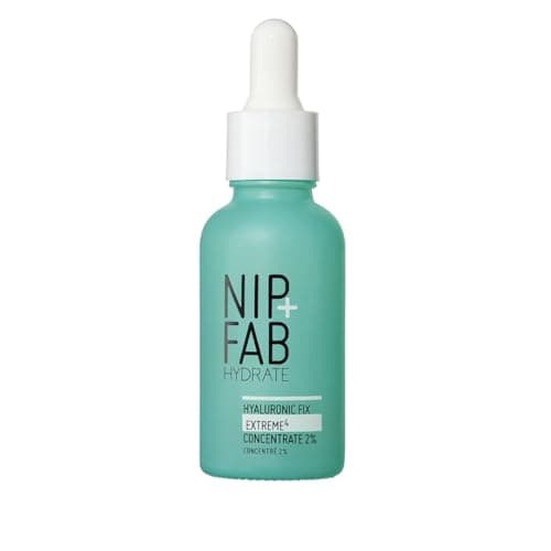 Image of Nip+Fab Hyaluronic Acid Fix Extreme 4, 2 percent Concentrate, Daily Concentrated Drops for Face, Quick Drying Serum for Hydration, Dewy, Visibly Plumped Skin