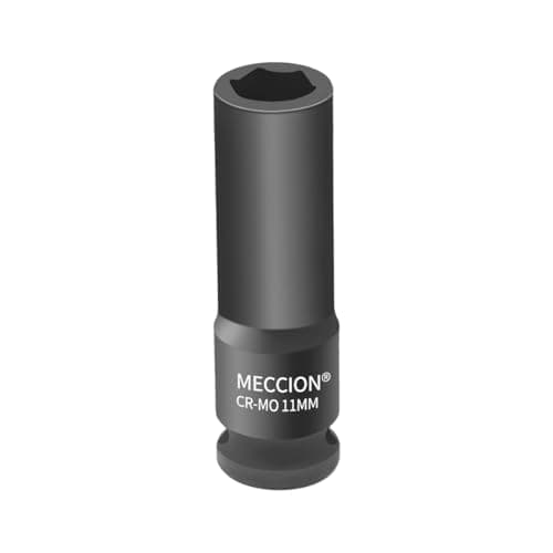 Image of Meccion 3/8 Inch Drive Impact Socket 11mm Heavy Duty Cr-Mo 6 Point Deep Socket, 63mm Length