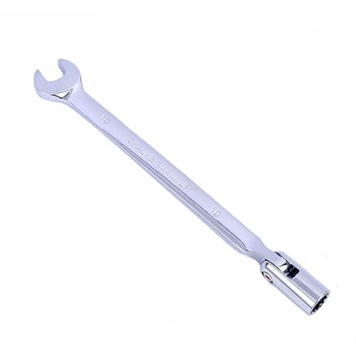 Image of Vokenforu 10mm Socket Spanner, Ratchet Combination Wrench, Hardened Chrome Vanadium Steel Open End Spanner Metric