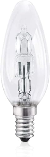 Image of B4U E14 Ḥalogẹṇ Bulb 42W, 10 Pack Screw in Light Bulbs Warm White, Eco Ḥalogẹṇ Bulbs, E14 Small Screw Candle Bulb, Dimmable, 230V