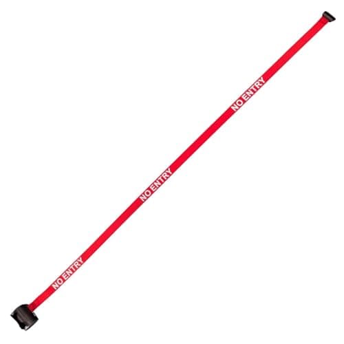 Image of Wall-Mounted Retractable “NO ENTRY” Belt Barrier – 4.9m Long Red Webbing – Ideal for Receptions, Retail, Office, Entrances, Warehouses, Factories & Corridors Work Safe