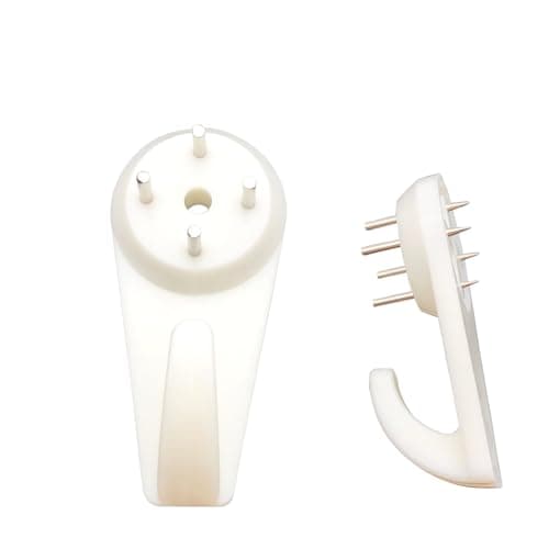 Image of Non-Trace Picture Frame Hooks, 20 PCS Photo Hanging Hooks Hard Wall Hanger Hook White Picture Hanger Hooks for Drywall Concrete Wall Plasterboard Walls