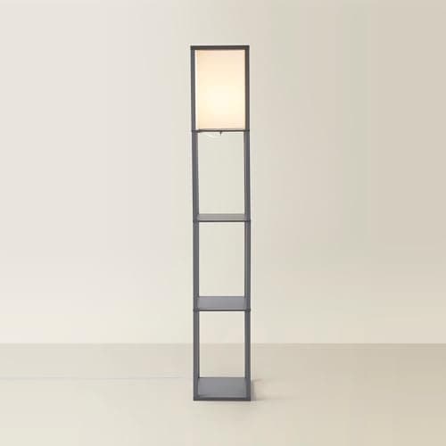 Image of MiniSun | Wooden Floor Lamp with Shelves in Grey | Floor Lamps & Torchieres, Home Décor, Improvement & Lifestyle Essential