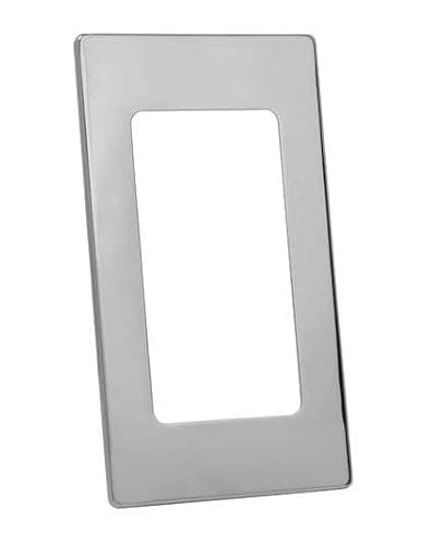 Image of in-Wall Electronic Toothbrush Charger Accessory by ProofVision Compatible with Oral B/Braun Electric Toothbrushes. Fascia Plate in a 3 Colour Choices (Brushed Steel)
