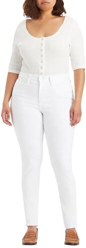 Image of Levi's 721 High Rise Skinny Women's Jeans, Western White, 25W / 28L
