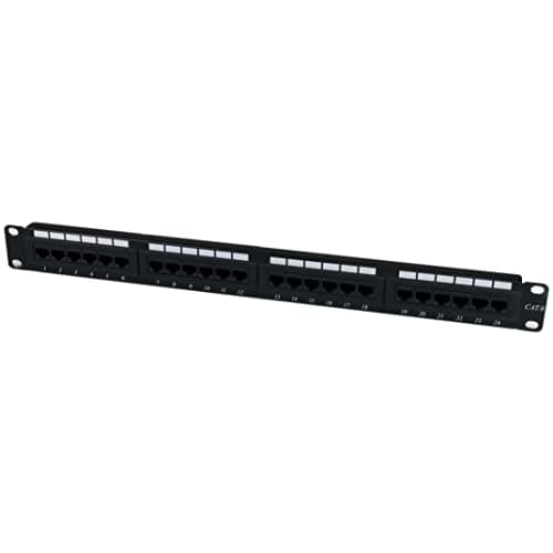 Image of StarTech.com 24 Port 1U Rackmount Cat 6 110 Patch Panel - 24 port Network Patch Panel - RJ45 Ethernet 110 type Rack Mount Patch Panel 1U (C6PANEL24)