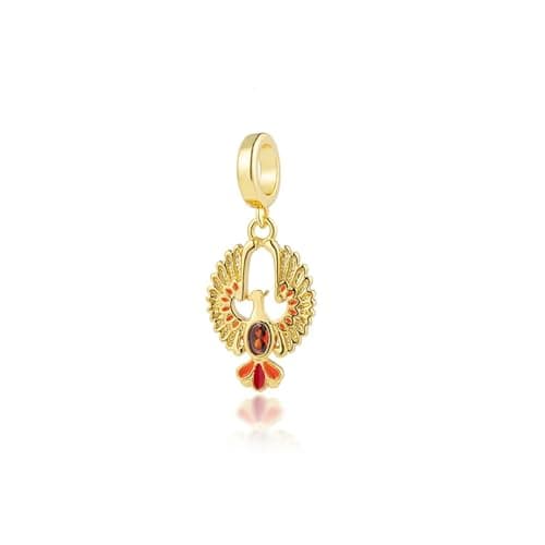 Image of GOCGANSX Gold Plated Series Charm Bead Fit 925 Sterling Silver Bracelet Necklace DIY Jewelry Women Gift(XZ1777)