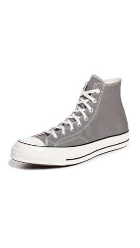 Image of Converse Chuck 70 Hi Unisex Casual Trainers in Grey - 7 UK