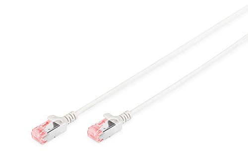 Image of Digitus LAN Cable Cat 6-2m - Slim - RJ45 Network Cable - U/FTP Shielded - Compatible with Cat6A - Grey