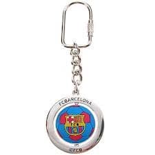 Image of FC Barcelona Keyring (Spinning Football)