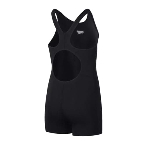 Image of Speedo Girls Endurance+ Legsuit Swimsuit | Chlorine Resistance | Recycled Fabric | Comfort Fit | Swimming Lessons | Swim Holiday Swimwear, Black, 15-16