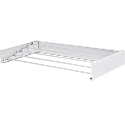 Image of Warmiehomy Clothes Drying Rack Wall Mounted Clothes Airer Foldable Drying Rack with 4 Thickened Aluminium Rods for Indoor Outdoor,Includes Wall Mounted Bracket, Load Capacity up to 20kg,60cm