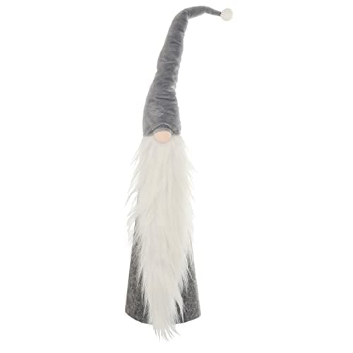 Image of Mr Crimbo Large Gonk Christmas Tree Topper Grey White Long Beard 90cm