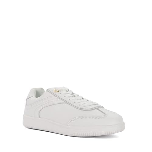 Image of Dune London Ladies EMILIAS Leather Lace-Up Trainers Size UK 5 White