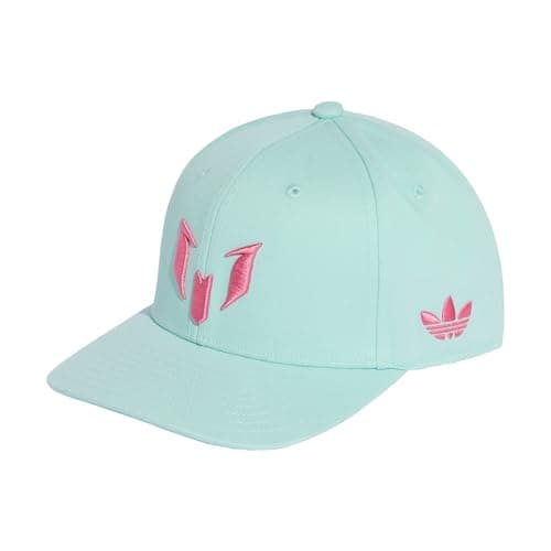 Image of adidas Unisex Lionel Messi Snapback Cap, semi Flash Aqua/Pink Fusion, XS-S