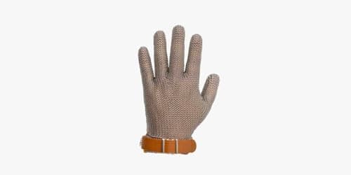 Image of Arcos Safety Gloves - Chainmail Glove Safety Glove - Stainless Steel Size XXS 8" - Grey Color