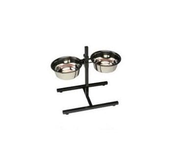Image of Adjustable Stainless Steel Double Diner Stand Bowls Food Feeding Pet Dog bowls New