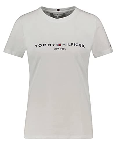 Image of Tommy Hilfiger Women’s Short Sleeve Round Neck Heritage T-Shirt, White (White), S