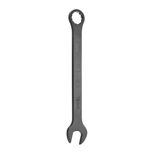 Image of sourcing map Combination Wrench 16mm Metric 12-Point Box and Open End Chromium Vanadium Steel CR-V Double Ended Spanner Tool for Automotive Pipe Furniture Machinery DIY Repair, Black