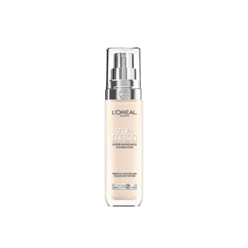 Image of L'Oréal Paris Foundation for Face, Skincare Infused with Hyaluronic Acid, True Match Hydrating Liquid Foundation for All Skin Tones, SPF 16, 0.5C Porcelain Rose, 30 ml