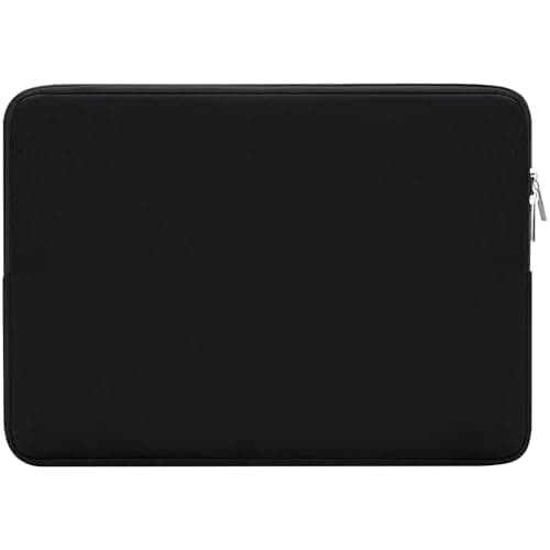 Image of RAINYEAR 14 Inch Laptop Sleeve Protective Case Soft Lining Padded Zipper Cover Carrying Bag Compatible with 15" Macbook Air M2 M3 M4 M5 14" Notebook Computer Tablet Ultrabook Chromebook(Black)